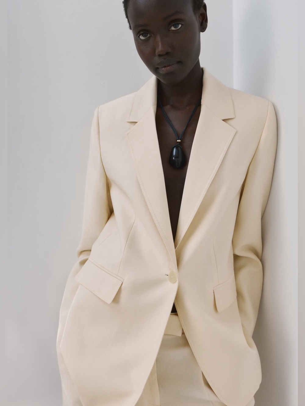 Mango Lyocell Suit Blazer/Size 34